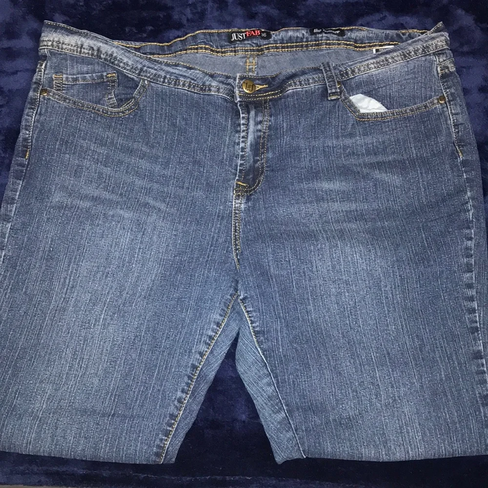 Just Fab Plus Skinny Jeans - Blue - Size 14